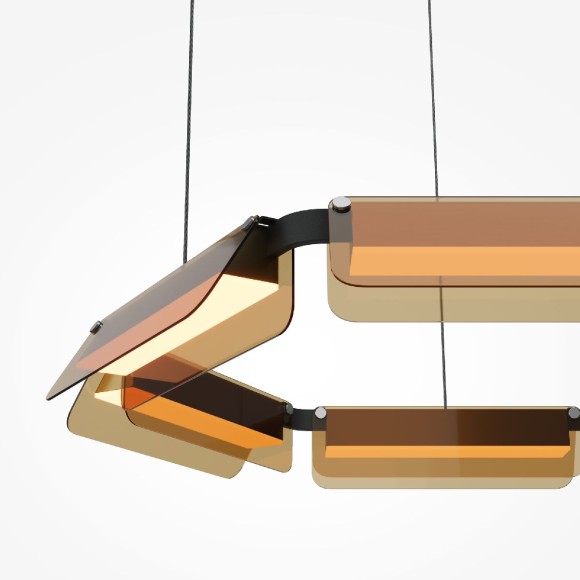 Подвесная светодиодная люстра Maytoni Flat MOD296PL-L40BC3K