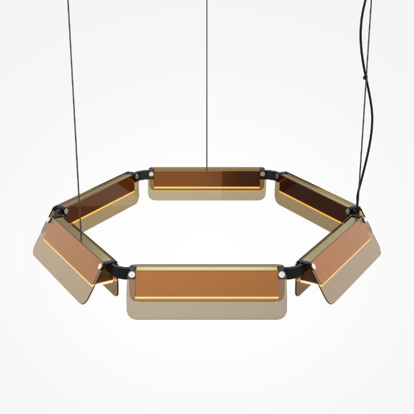 Подвесная светодиодная люстра Maytoni Flat MOD296PL-L40BC3K