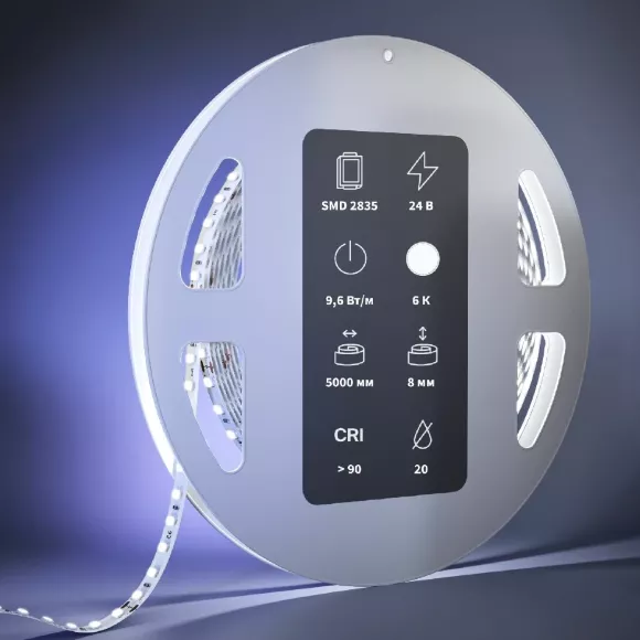 Светодиодная лента Maytoni Ultra 24В 2835 9,6Вт/м 6000К 5м IP20 201041 Светодиодная лента Maytoni Ultra 24В 2835 9,6Вт/м 6000К 5м IP20 201041