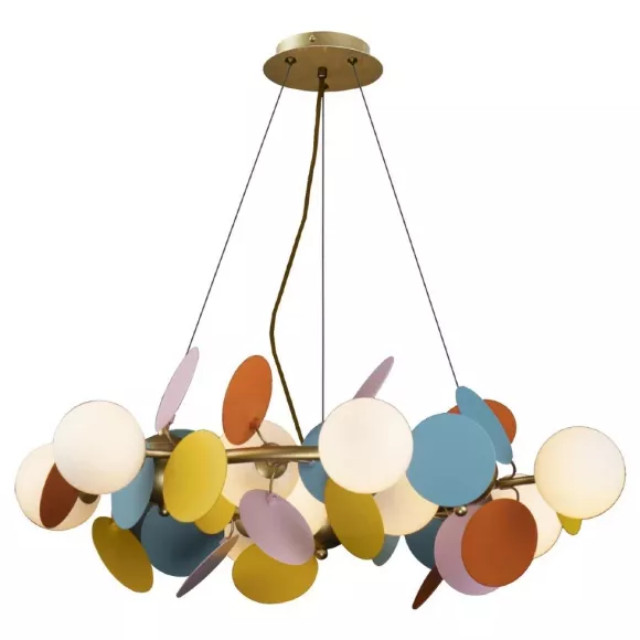 Подвесная люстра Loft IT Matisse 10008/700 mult, Модерн, Белый, Золото