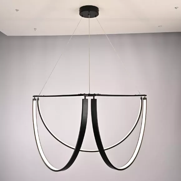 Подвесная люстра ImperiumLoft Solana-Light 302463-23, Черный, От теплого до холодного, Металл Подвесная люстра ImperiumLoft Solana-Light 302463-23, Черный, От теплого до холодного, Металл