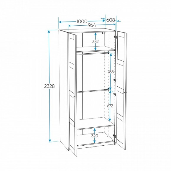 Шкаф платяной Макс SHST_2.06.01.050.4