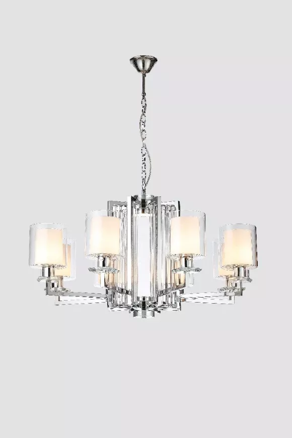 Подвесная люстра iLamp King RM6201-8 CR+CL Подвесная люстра iLamp King RM6201-8 CR+CL