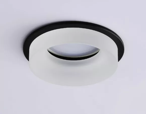 Встраиваемый светильник Ambrella Light Acrylic Frost TN1303, Современный, Белый, Черный Встраиваемый светильник Ambrella Light Acrylic Frost TN1303, Современный, Белый, Черный