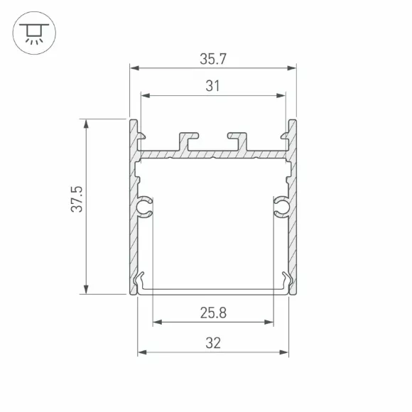 Профиль Arlight SL-LINE-3638-LW-2000 WHITE 038444(1) Профиль Arlight SL-LINE-3638-LW-2000 WHITE 038444(1)