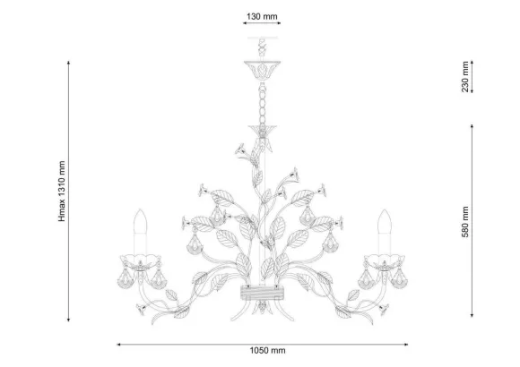 Подвесная люстра Lucia Tucci Fiori Di Rose 1770.10, Зеленый, Металл, Прованс стиль Подвесная люстра Lucia Tucci Fiori Di Rose 1770.10, Зеленый, Металл, Прованс стиль