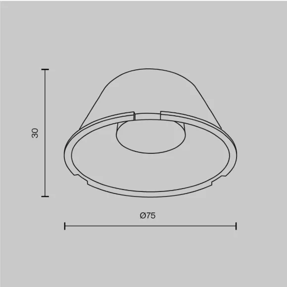 Линза для трекового светильника Maytoni Technical Focus Led LensD75-60, Прозрачный, Пластик, Германия
