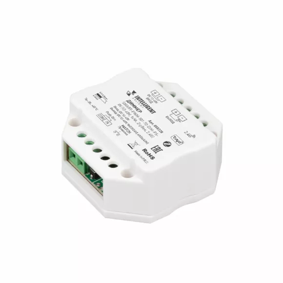 Диммер Arlight SMART-PWM-101-72-DIM-PD-IN (12-48V, 1x9A, ZigBee, 2.4G) (IARL, IP20 Пластик) 058220