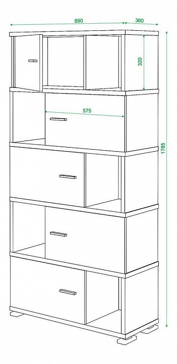 Шкаф комбинированный Домино СБ-30/5 MER_SB-30_5_K