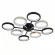 Потолочная люстра Escada Axis 10262/8LED, Черный, Разноцветный, Нейтральный белый