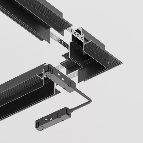 Коннектор для трека Maytoni Technical Accessories for tracks Gravity TRX010CL-22B, механизм регулировки