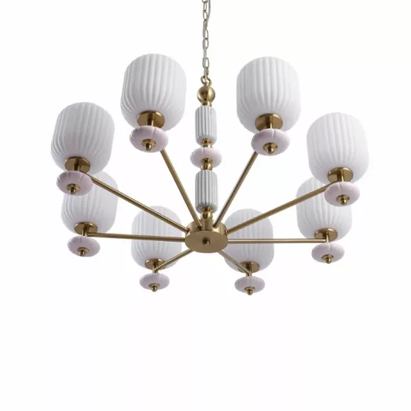 Подвесная люстра Lumion Moderni Alegra 8334/8, Бронза, Белый, Металл Подвесная люстра Lumion Moderni Alegra 8334/8, Бронза, Белый, Металл