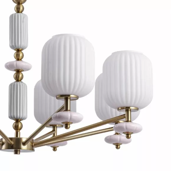 Подвесная люстра Lumion Moderni Alegra 8334/8, Бронза, Белый, Металл, крупный план Подвесная люстра Lumion Moderni Alegra 8334/8, Бронза, Белый, Металл, крупный план