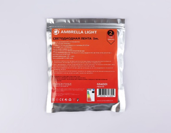Светодиодная лента Ambrella Light Illumination 24В 5050 14,4Вт/м 3000K 5м IP20 GS4001