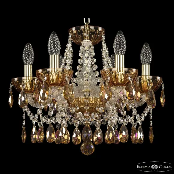 Подвесная люстра Bohemia Ivele Crystal 5413/6/141 G Amber/M-1H K777 Подвесная люстра Bohemia Ivele Crystal 5413/6/141 G Amber/M-1H K777