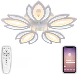 Потолочная светодиодная люстра с пультом управления Natali Kovaltseva LED Light LED LAMPS 81124