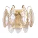 Настенный светильник Crystal Lux TREVI AP2 BRASS, Латунь, Янтарный, Металл