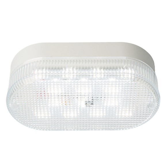 Настенно-потолочный светильник Feron 51511 Светодиодный светильник серии TR ЖКХ Овал 12Вт, 4000К, призма, IP53