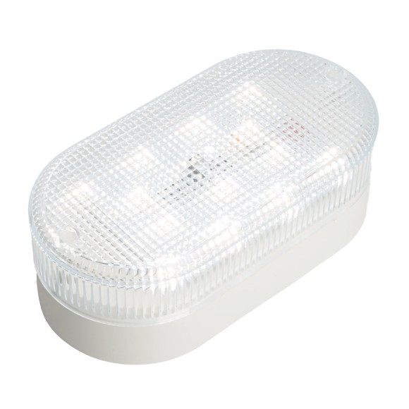 Настенно-потолочный светильник Feron 51511 Светодиодный светильник серии TR ЖКХ Овал 12Вт, 4000К, призма, IP53