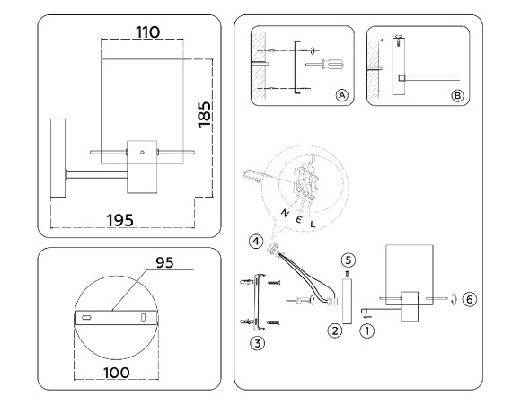 Бра Ambrella Light High Light Modern LH57045