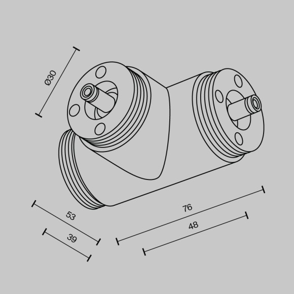 T-образный плоский коннектор без ввода питания Maytoni Shelf CA015TC-B