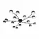 Потолочная люстра Escada Fluxen 120009/15C Black ES0000033L, Черный, Металл, Современный стиль
