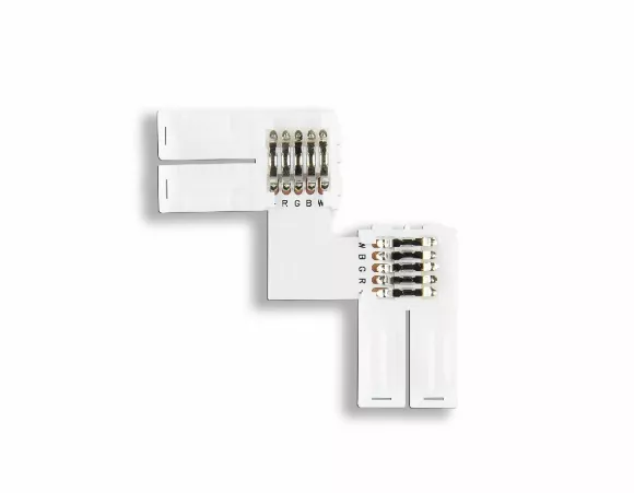 Соединитель угловой L для светодиодной ленты Ambrella Light 5050 12/24V (5 конт.) (10шт) GS6751 Соединитель угловой L для светодиодной ленты Ambrella Light 5050 12/24V (5 конт.) (10шт) GS6751