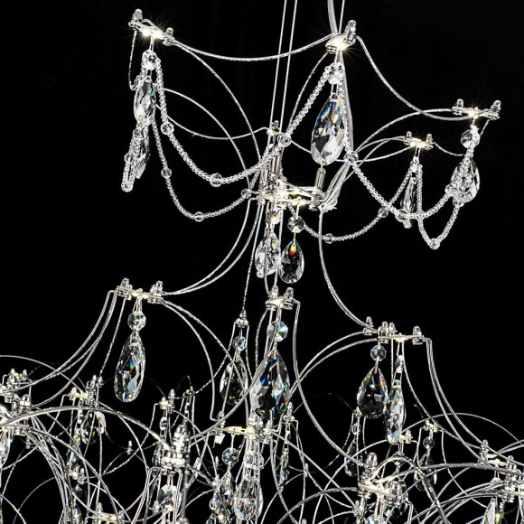 Подвесная светодиодная люстра с пультом управления Modelux ML.7815.1050P CH