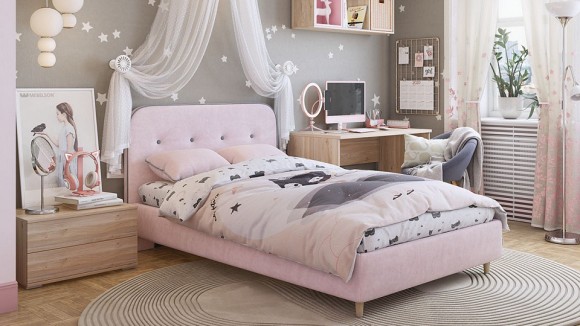 Кровать полутораспальная Лео 2000x1200 мм MBS_KM1-2-19-2348