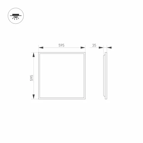 Встраиваемый светодиодный светильник Arlight DL-Titan-S600x600-40W Day4000-Mix 032783 Встраиваемый светодиодный светильник Arlight DL-Titan-S600x600-40W Day4000-Mix 032783