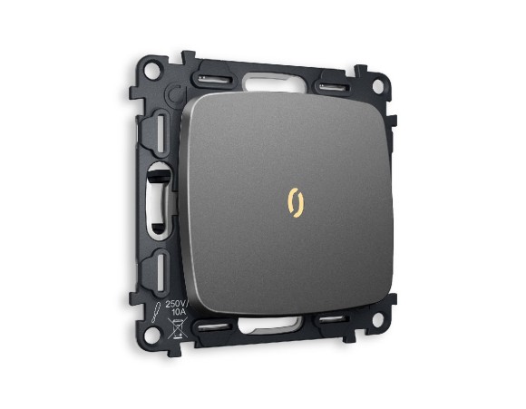 Комплект механизма 1-кл выключателя с подсветкой Ambrella Volt Omega MO652010