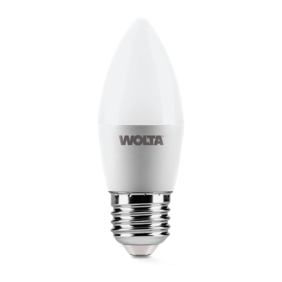 Светодиодная лампа WOLTA 7.5Вт 4000K E27 свеча матовая 25SC7.5E27