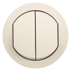 Лицевая панель Legrand Celiane выключателя двухклавишного слоновая кость 067822