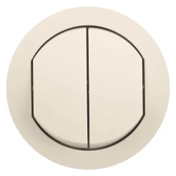 Лицевая панель Legrand Celiane выключателя двухклавишного слоновая кость 067822