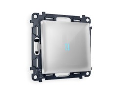 Комплект механизма 1-кл проходного выключателя с подсветкой Ambrella Volt Alfa MA402040