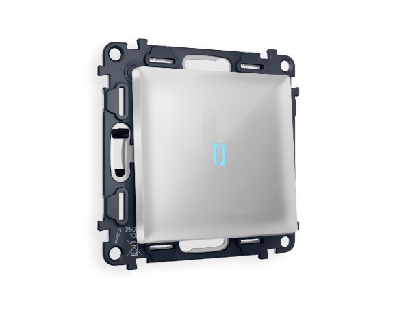 Комплект механизма 1-кл проходного выключателя с подсветкой Ambrella Volt Alfa MA402040