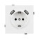 Механизм розетки с USB зарядкой Arlight SCT-TENDO-MUAA-PL-WH (230V, 16A) 054082