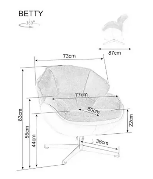 Кресло Betty SGN_BETTYC, черный Кресло Betty SGN_BETTYC, черный