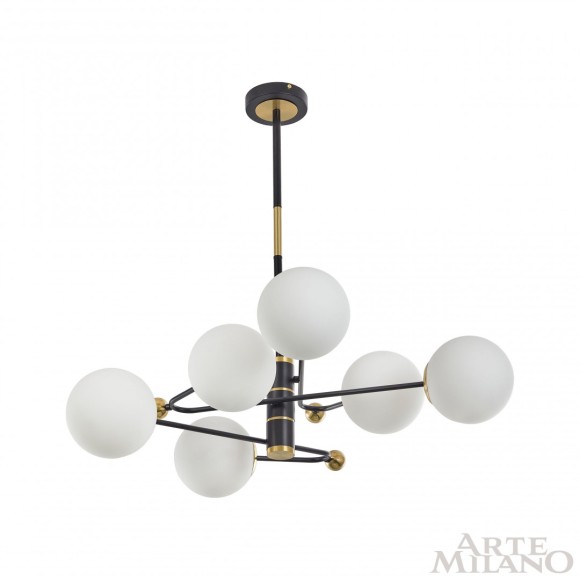 Люстра на штанге Arte Milano 272708/6 BK/GD