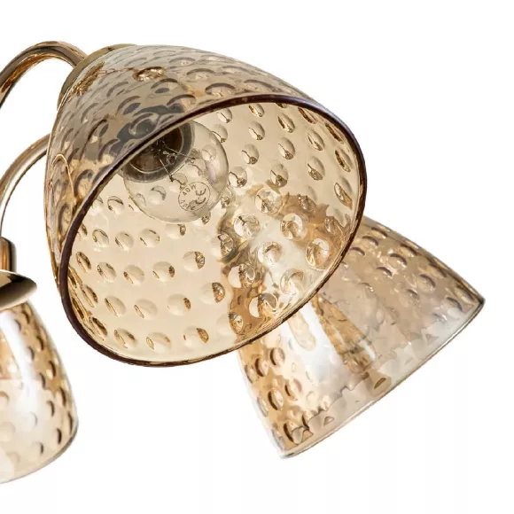 Подвесная люстра Escada Freesia 658/5PL Gold, Золото, Металл, Стекло Подвесная люстра Escada Freesia 658/5PL Gold, Золото, Металл, Стекло