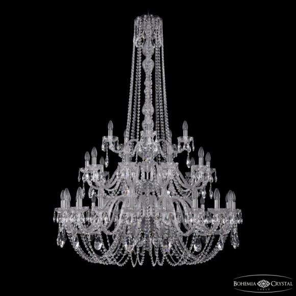 Подвесная люстра Bohemia Ivele Crystal 1402/20+10+5/400/h-158/3d Ni