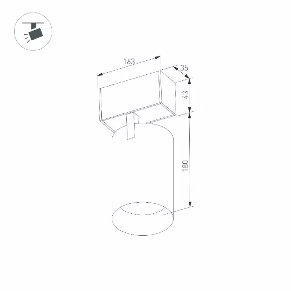 Трековый магнитный светильник Arlight MAG-SPOT-45-R65-18W Day4000 (BK, 36 deg, 24V, DALI) 046594, Нейтральный белый, >90, Современный