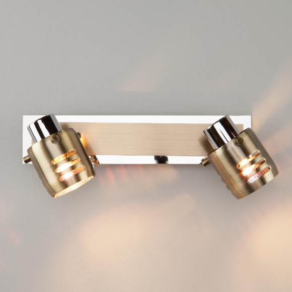 Спот Eurosvet 23463/2 хром/античная бронза