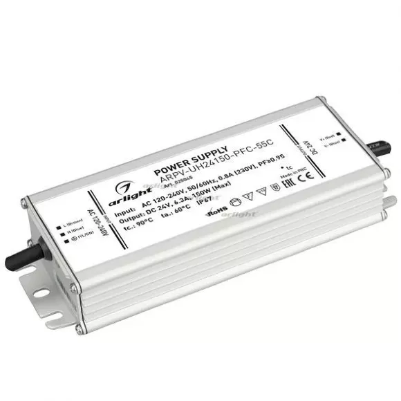 Блок питания Arlight ARPV-UH24150-PFC-55C (24V, 6.3A, 150W) 025045 Блок питания Arlight ARPV-UH24150-PFC-55C (24V, 6.3A, 150W) 025045