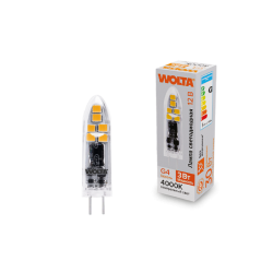 Светодиодная лампа WOLTA 3Вт 4000K G4 матовая WSTD-JC-12V3W4KG4-P