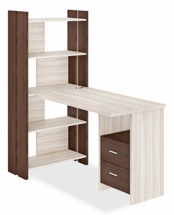 Стол компьютерный Домино Лайт СТЛ-ОВ+С120Прям+ТЯЛ MER_STL-OV-S120Pryam_SHK