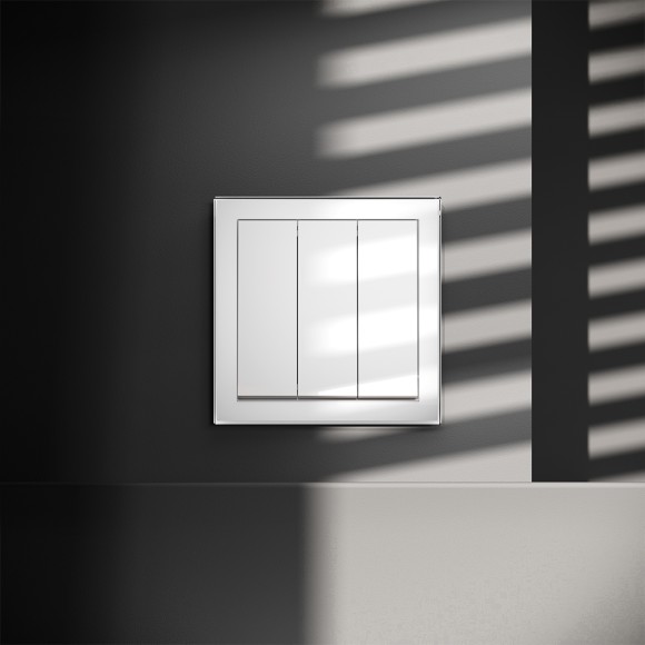 Выключатель трехклавишный Voltum S70 VLS030101