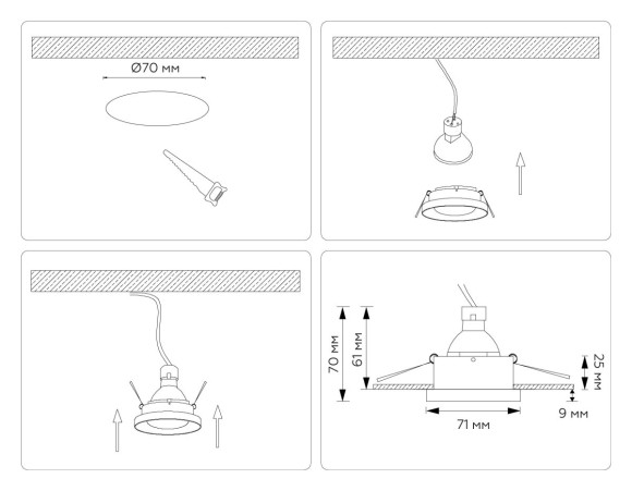 Встраиваемый светильник Ambrella Light Techno spot Technic base TN102802