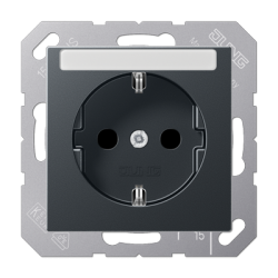 Розетка 2K+З со шторками Jung A1520BFKINAANM