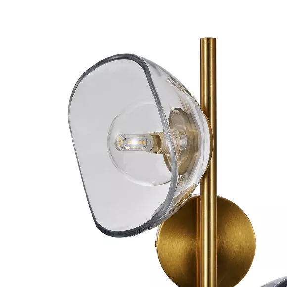 Бра Indigo Amore 11051/2W Clear V000522, Бронза, Прозрачный, Металл, декоративные элементы крупным планом Бра Indigo Amore 11051/2W Clear V000522, Бронза, Прозрачный, Металл, декоративные элементы крупным планом